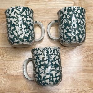 Folk craft moose country mugs set of three